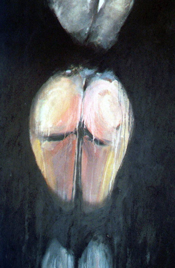 Nalgas -100x81cm - Óleo, polvo de mármol Lienzo -2001 - VENDIDO